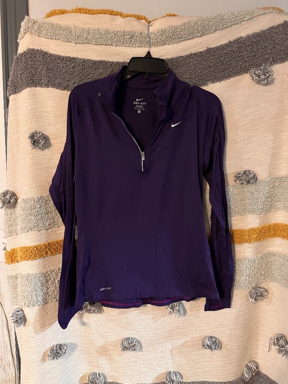 Nike Dri-FIT Element Half-Zip Running Pullover - Dark Purple Medium